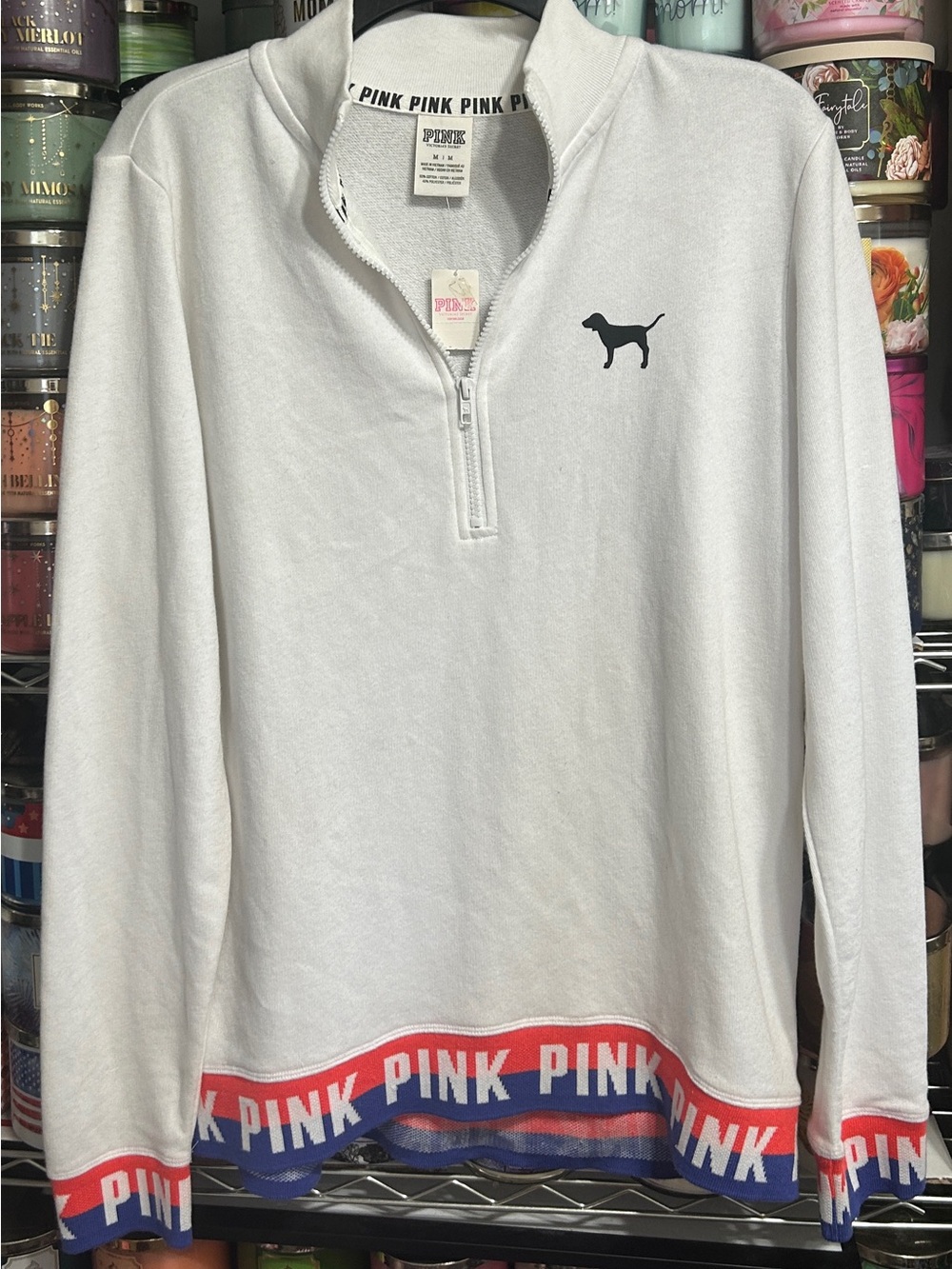 NWT VS PINK QUARTER ZIP